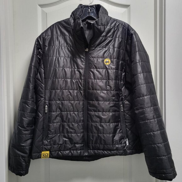 Buffalo Wild Wings Managers Jacket Light Coat XL Black EUC Quilted Full Zip - Picture 1 of 8
